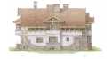 Проект двухэтажного дома из кирпича в стиле барокко с цокольным этажом и вторым светом, с площадью до 550 кв м - LK-130