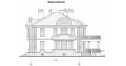 Проект узкого трёхэтажного дома из кирпича в стиле барокко с мансардным этажом и двухместным гаражом, с площадью до 500 кв м - LK-137